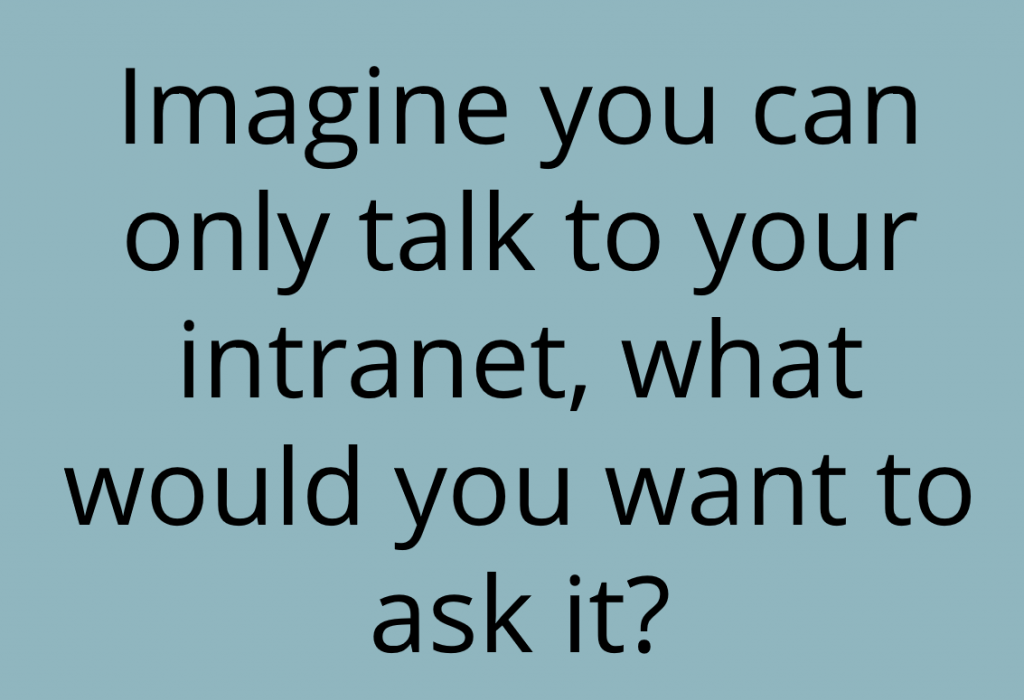 talk to your intranet